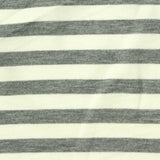 Grey Horizontal-Stripe Jersey Knit, Poly-Viscose