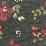 Red Floral Jersey Knit, Poly-Viscose