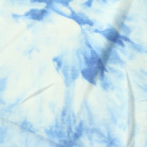 Blue Tie-Dye Jersey Knit, Poly-Viscose
