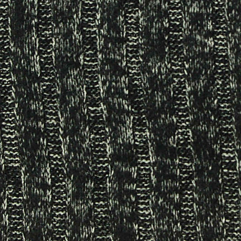 Dark Grey Marl Rib Knit, Viscose-Poly, 175 gsm