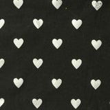 Silver Hearts Jersey Knit, Polyester