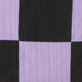 Black Checks Rib Knit, Poly-Viscose