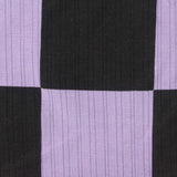 Black Checks Rib Knit, Poly-Viscose