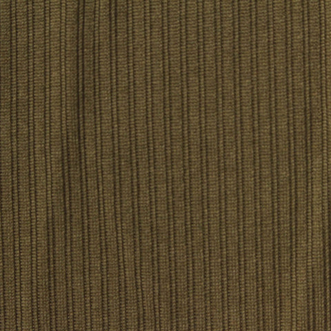 Brushed Polyester Stretch Rib Knit Fabric, 310 gsm, 170 cm — Khaki