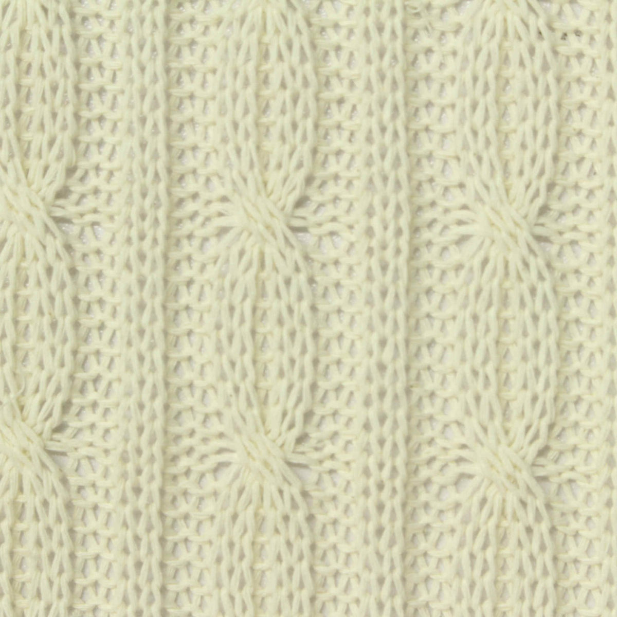 Cream Tone-on-Tone Pointelle Knit, Poly-Cotton, 300 gsm