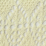 Light Yellow Floral Pointelle Knit, Poly-Cotton