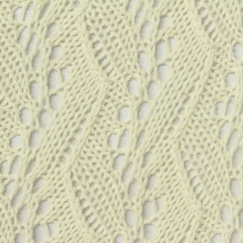 Cream Openwork Pointelle Knit, Poly-Cotton, 310 gsm
