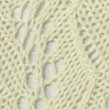 Cream Openwork Pointelle Knit, Poly-Cotton — texture