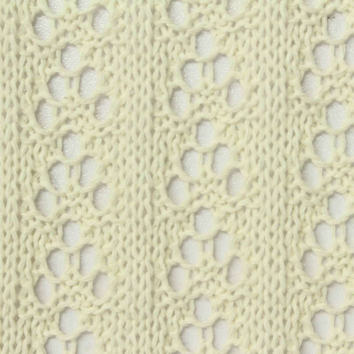 Cream Openwork Pointelle Knit, Poly-Cotton, 280 gsm