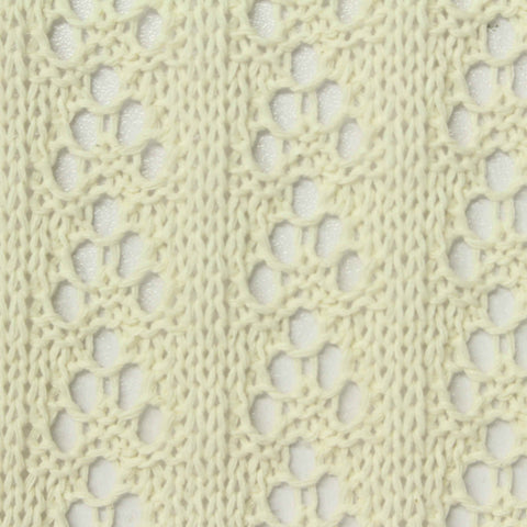Cream Openwork Pointelle Knit, Poly-Cotton, 280 gsm