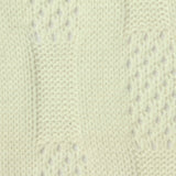 Cream Geometric-Eyelet Pointelle Knit