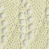 Cream Openwork-Leaf Pointelle Knit, Poly-Cotton — texture
