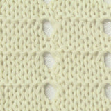 Cream Eyelet Pointelle Knit, Poly-Cotton — texture