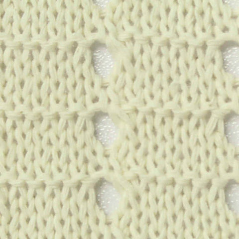 Cream Eyelet Pointelle Knit, Poly-Cotton