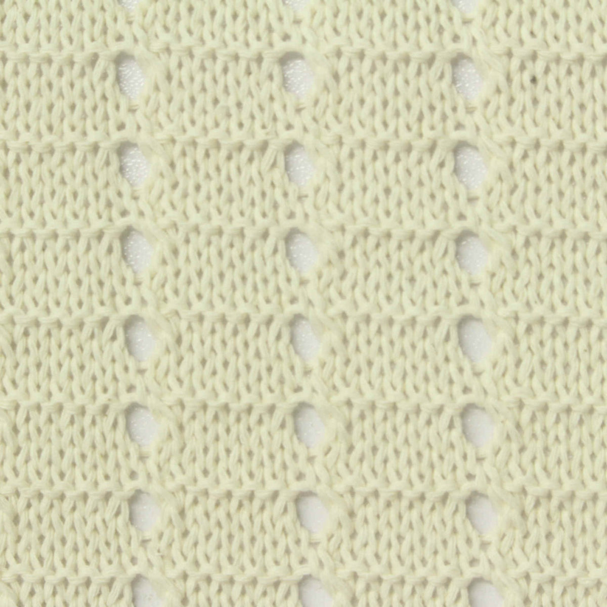 Cream Eyelet Pointelle Knit, Poly-Cotton