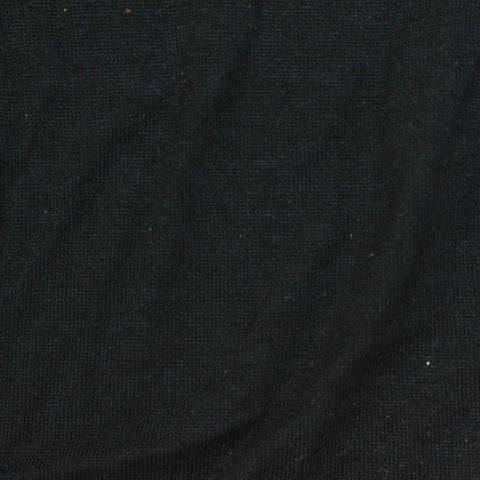 Viscose Wool Jersey Knit Fabric, 160 gsm, 170 cm — Black