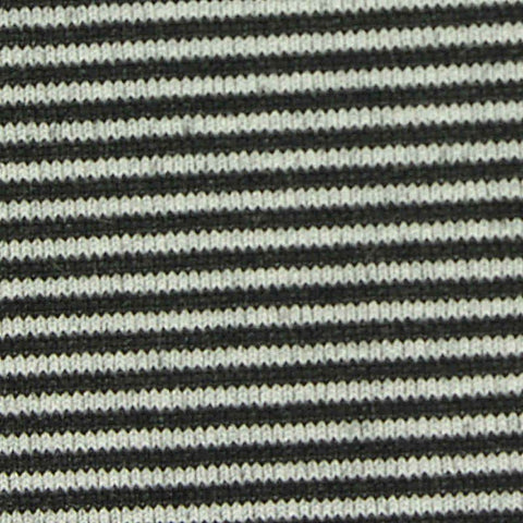Black Horizontal-Stripe Corduroy, Cotton-Poly