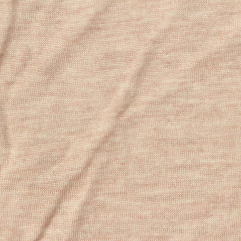 Yarn-Dyed Viscose Wool Jersey Knit Fabric, 170 gsm, 170 cm — Beige