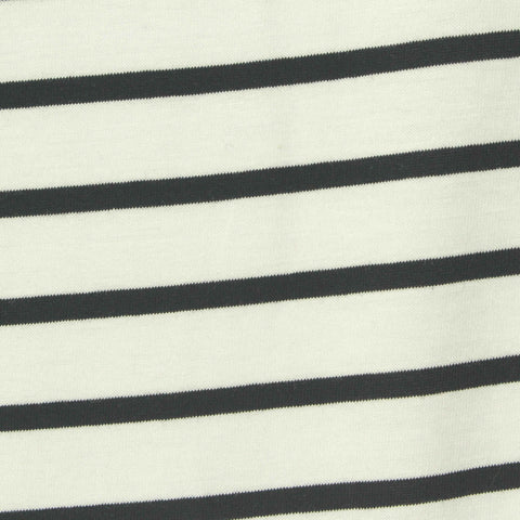 Dark Grey Stripes Jersey Knit, Cotton, 140 gsm