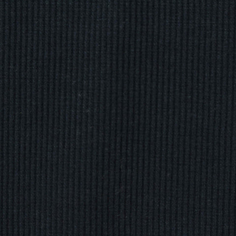 Cotton Polyester Stretch Rib Knit Fabric, 350 gsm, 135 cm — Navy