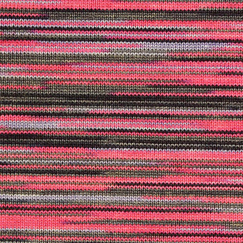 Pink Horizontal-Stripe Jersey Knit, Polyester, 180 gsm