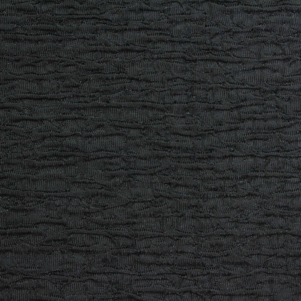 Jacquard Polyester Stretch Knit Fabric, 250 gsm, 158 cm — Black