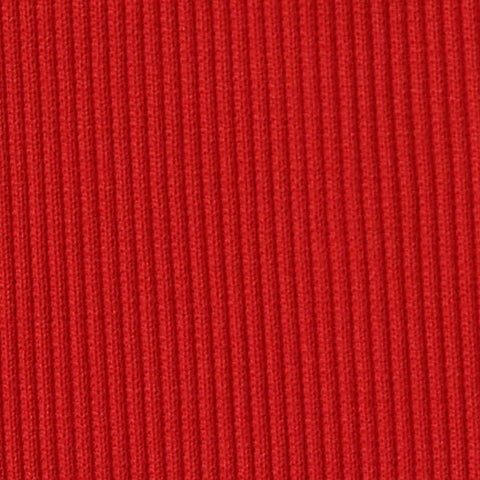 Polyester Stretch Rib Knit Fabric, 380 gsm, 120 cm — Red