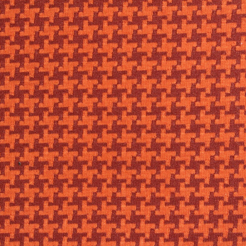 Orange Houndstooth Knit, Poly-Tencel Lyocell