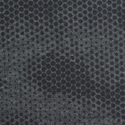 Grey Dot Interlock Knit, Cotton-Poly