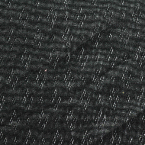 Black Tone-on-Tone Diamond Pointelle Knit, Polyester