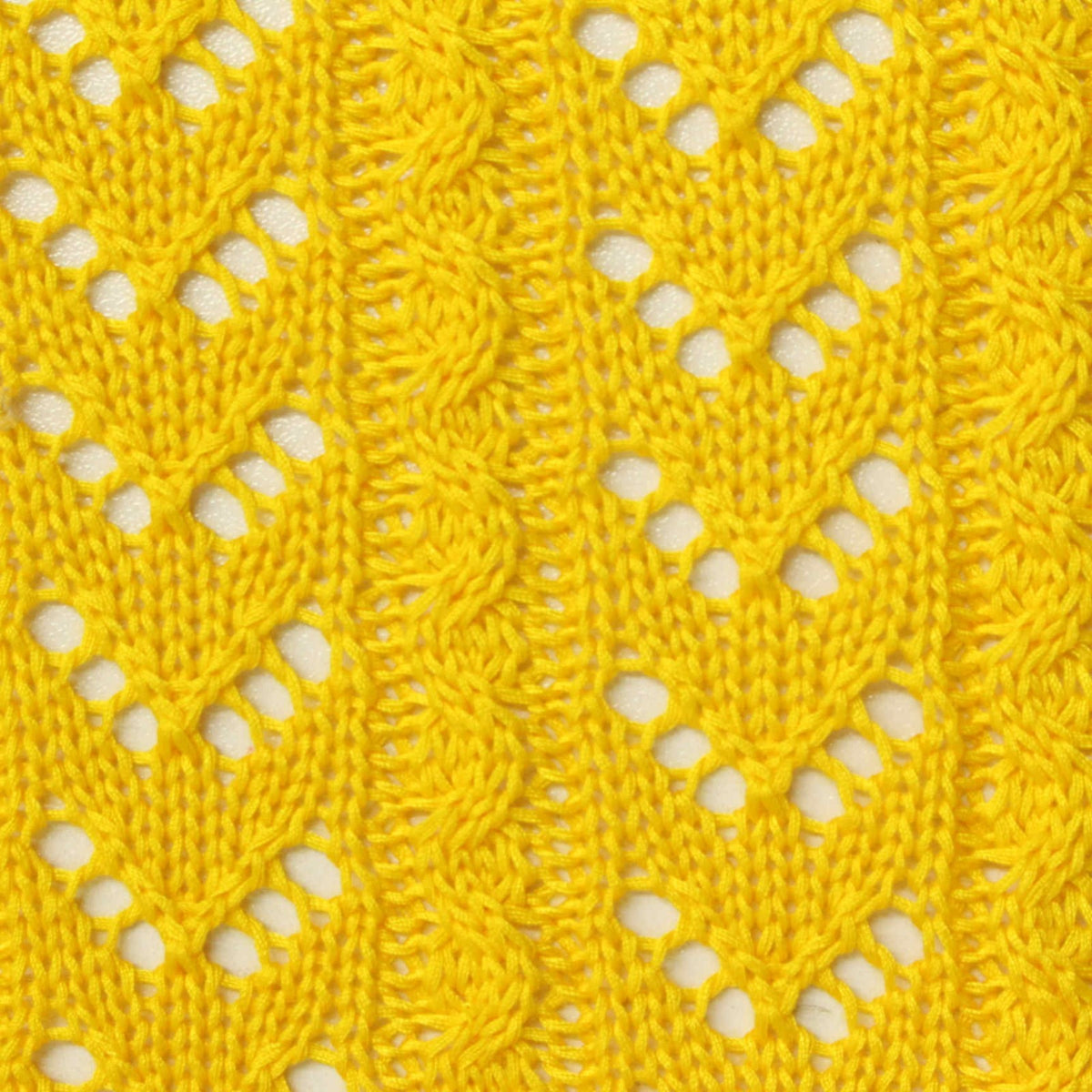 Yellow Openwork Pointelle Knit, Polyester