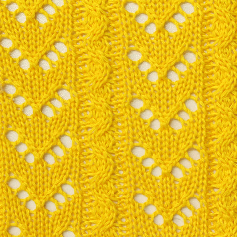 Yellow Openwork Pointelle Knit, Polyester