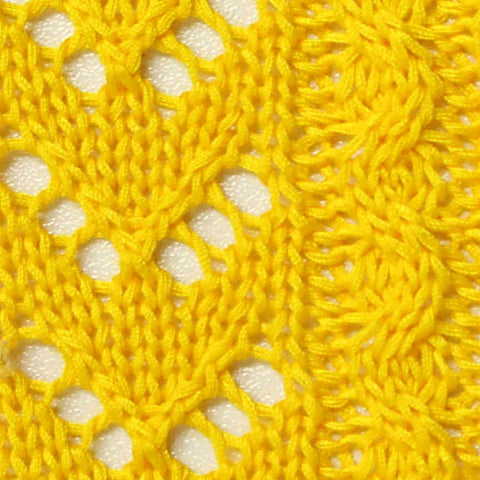 Yellow Openwork Pointelle Knit, Polyester