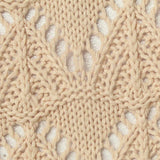 Light Beige Openwork Pointelle Knit, Poly-Cotton — texture