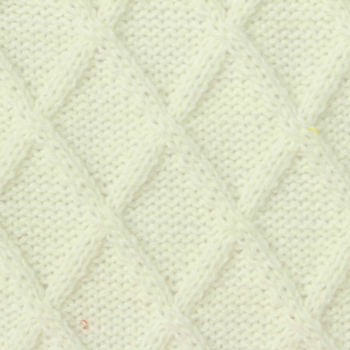 Cream Diamond Pointelle Knit, Acrylic