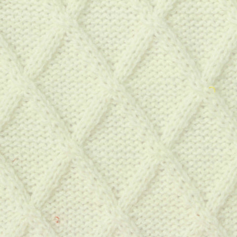 Cream Diamond Pointelle Knit, Acrylic