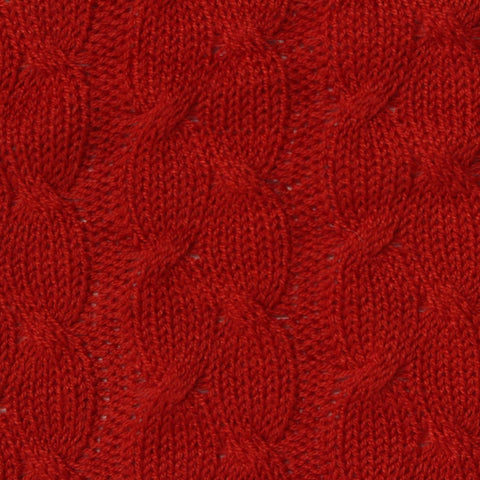Jacquard 100% Polyester Pointelle Knit Fabric, 300 gsm, 160 cm — Red