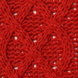 Red Openwork Pointelle Knit, Polyester — texture
