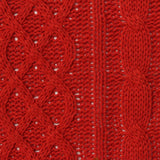Red Openwork Pointelle Knit, Polyester