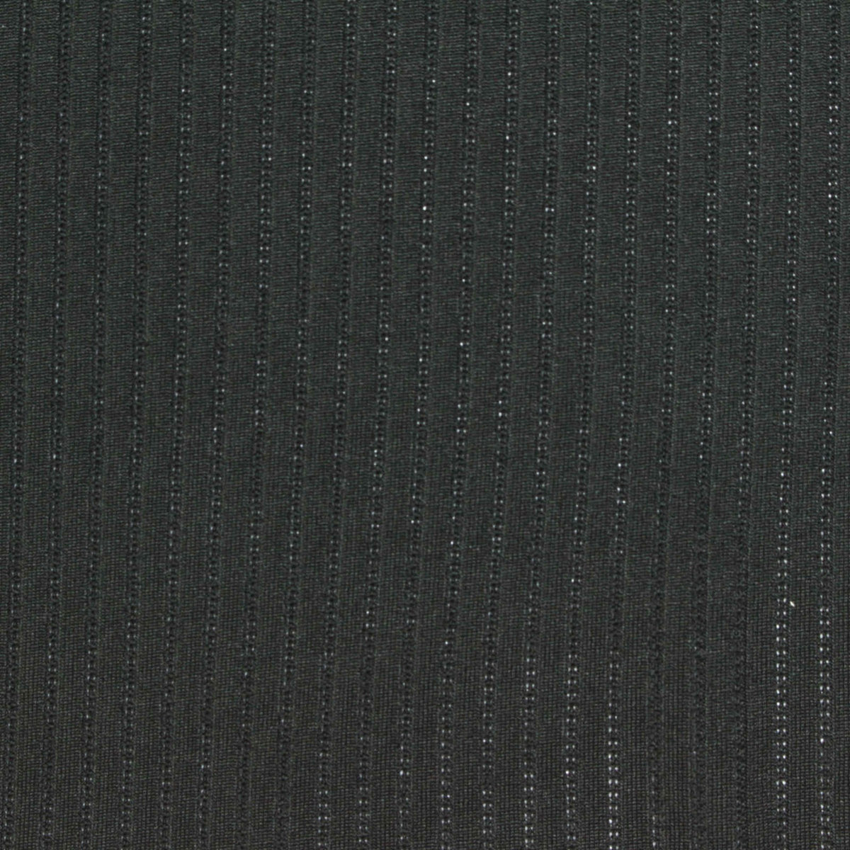 Polyester Stretch Rib Knit Fabric, 190 gsm, 155 cm — Black