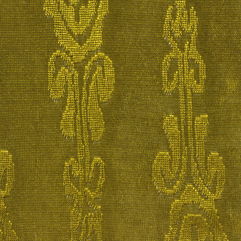Khaki Damask Pointelle Knit, Polyester