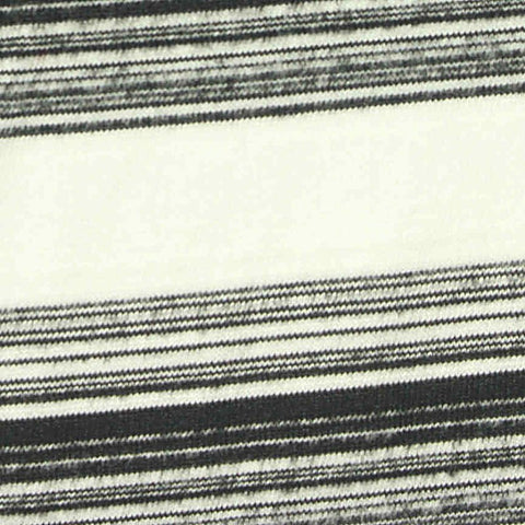 Off-White Horizontal-Stripe Knit, Polyester