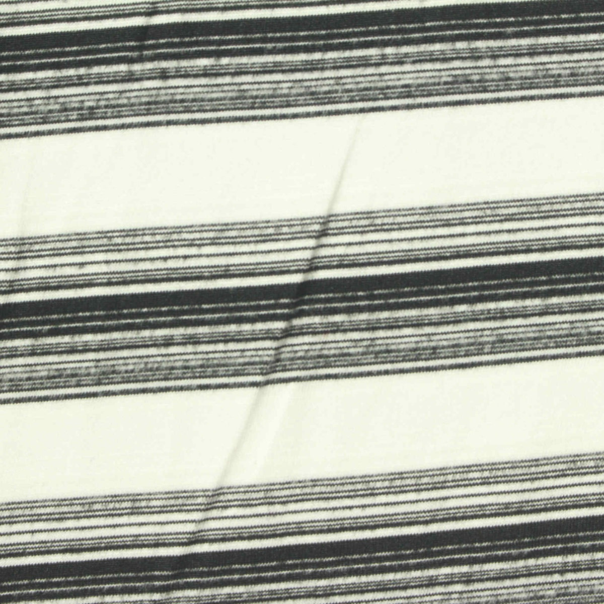 Off-White Horizontal-Stripe Knit, Polyester