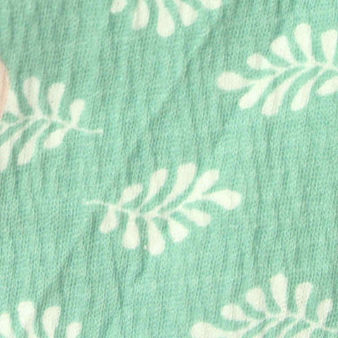 Blue Floral Crepe, Cotton-Nylon