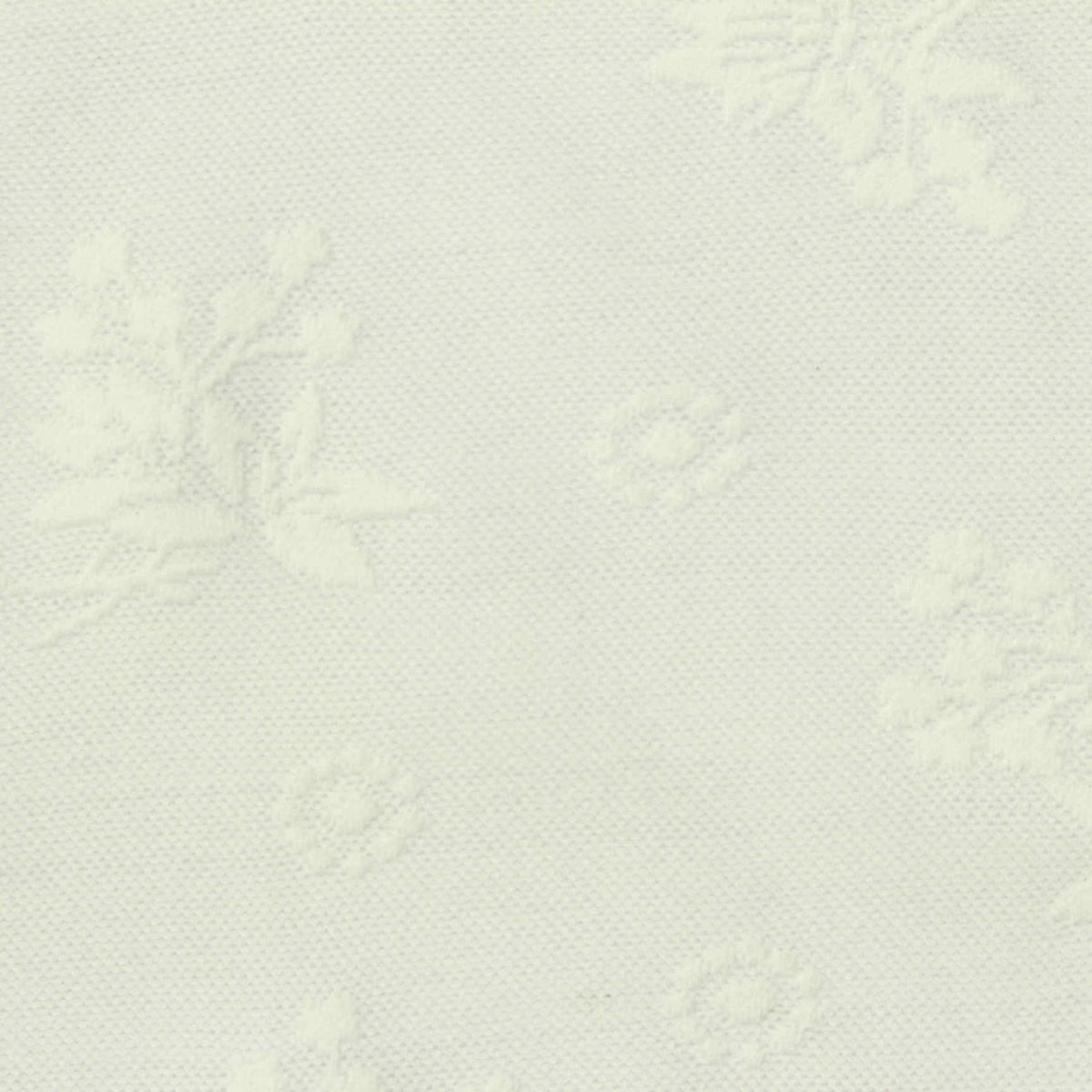 White Tone-on-Tone Floral Jacquard, Polyester, 180 gsm