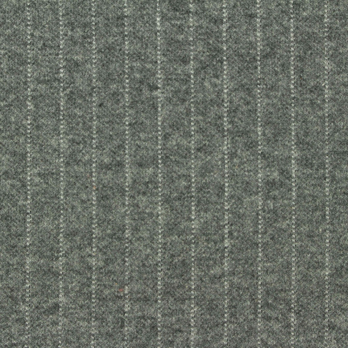 White Vertical-Stripe Interlock Knit, Cotton-Poly
