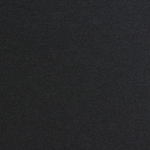 Viscose Nylon Stretch Ponte Knit Fabric, 340 gsm, 155 cm — Black