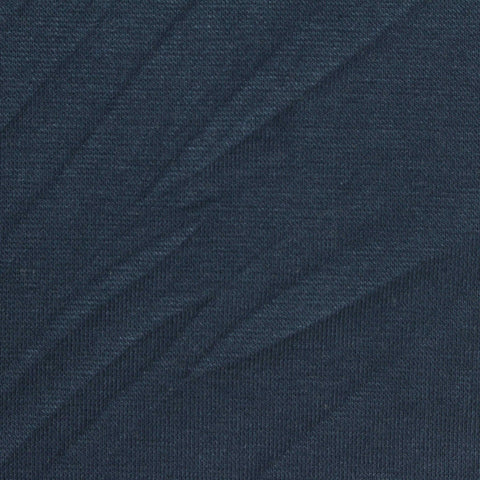 Polyester Viscose Stretch Rib Knit Fabric, 240 gsm, 170 cm — Navy
