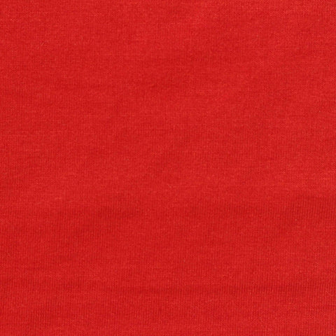 Polyester Stretch French Terry Fabric, 240 gsm, 153 cm — Red