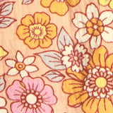 Yellow Floral Woven, Cotton-Poly — texture